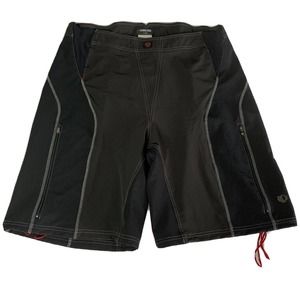 iq Pearl Izumi Shorts Cycling Mountain Bike Mens XL Non-Padded Black Grey Nylon